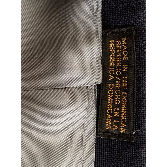 Mens Navy Blazer Jacket Summer Size 44L Tall Tweed Polyester Classic Fit 8900 - Picture 9 of 10